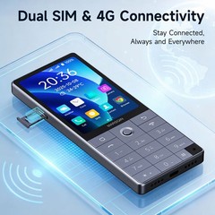 Unlocked QIN F25 4G LTE Android 14 Phone Dual SIM Phone QWERTY Keyboard Mobile