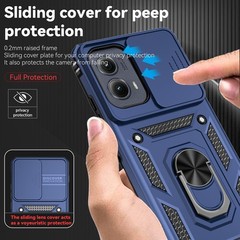For Motorola Moto Edge 2024 Case With Heavy Duty Shockproof Cover & Kickstand