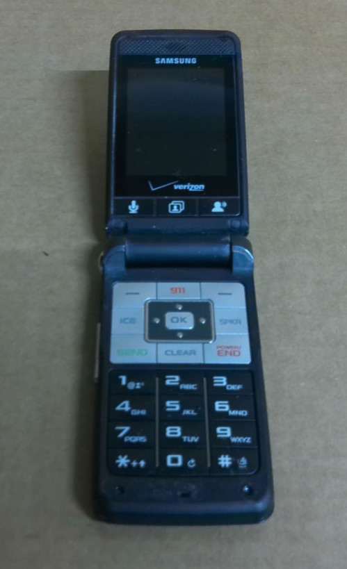 Samsung SCH-U320 Verizon Flip Phone Black Cellular Phone w/ Battery Tested Power