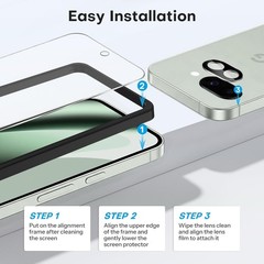 3PC Screen Protector & 2PC Camera Lens Protector for Google Pixel 10a 6.3″ Glass