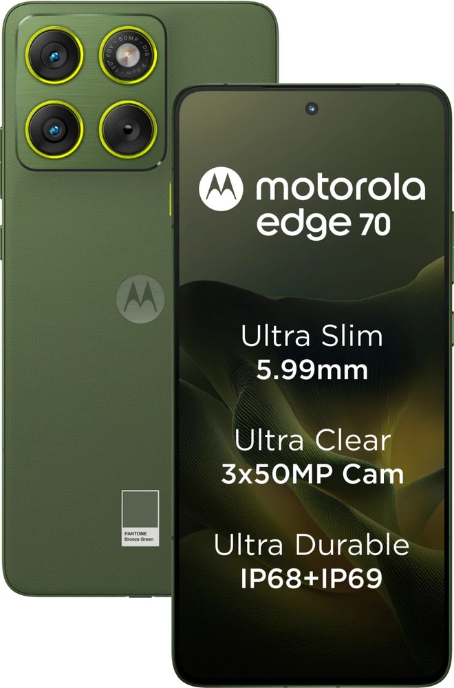 MOTOROLA Edge 70 ( Green, 256GB 8GB RAM) Snapdragon® 7 Gen 4 Global Version.