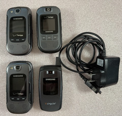 Lot of 4 Samsung Cell Phones SCH-U640 SCH-U680 SGH-C417 For Parts or Collectors