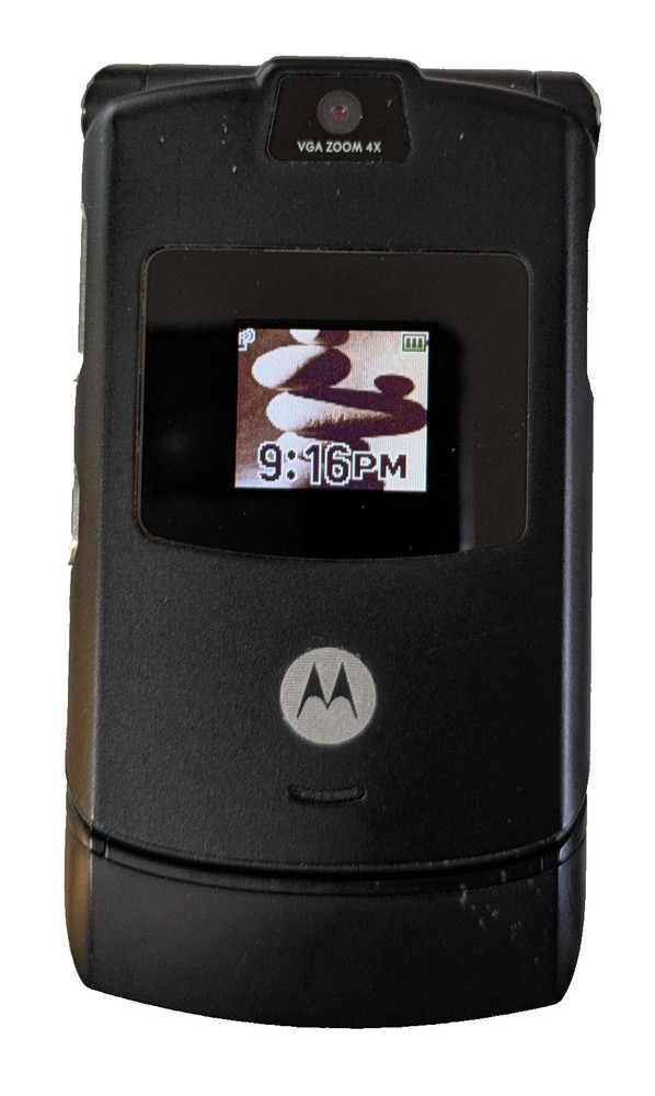 Motorola RAZR V3 – 5.5 MB – Black, Working