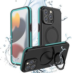 Waterproof for iPhone 15 Pro Max Case with Magnetic Stand, IP68 Waterproof Dustp
