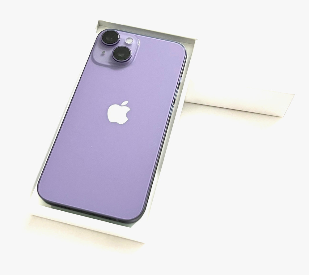 ✔️ Apple iPhone 14 – 256GB – PURPLE【 Factory Unlocked 】Factory Second