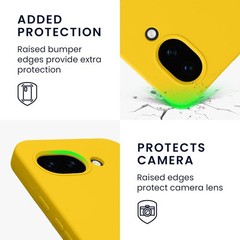 Google Pixel 10a Case – TPU Silicone Phone Cover with Soft Finish – Radiant Yell