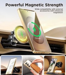 Magnetic Glossy Case for Samsung Galaxy S26 Ultra, Clear Luxury Shockproof Cover
