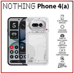 (New) Nothing Phone 4(a) WHITE 12GB+256GB Dual SIM Unlocked Android Cell Phone
