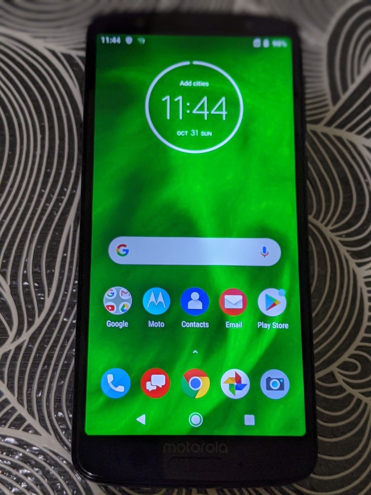 Moto G (6th Generation) – 32GB – Black – Cracked Back (See Description)