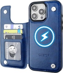 iPhone 16 Pro Max Wallet Case with Card Holder, PU Leather Kickstand RFID Blocki