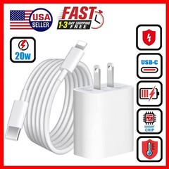 20W Fast Charger USB-C PD Power Adapter + 3FT Cable For iPhone 12 13 14 Pro Max