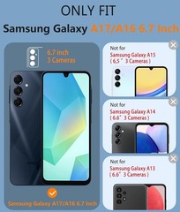 For Samsung Galaxy A17 5G Case with Dual Layer Shockproof, Matte Textured Cover
