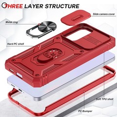 for Samsung A57 Case Screen Protector Military Grade with Stand,Magnetic Support