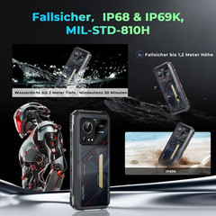 HOTWAV Hyper 7S 5G Outdoor Smartphone 16GB + 256GB Android15 6,6 in Phone GPS