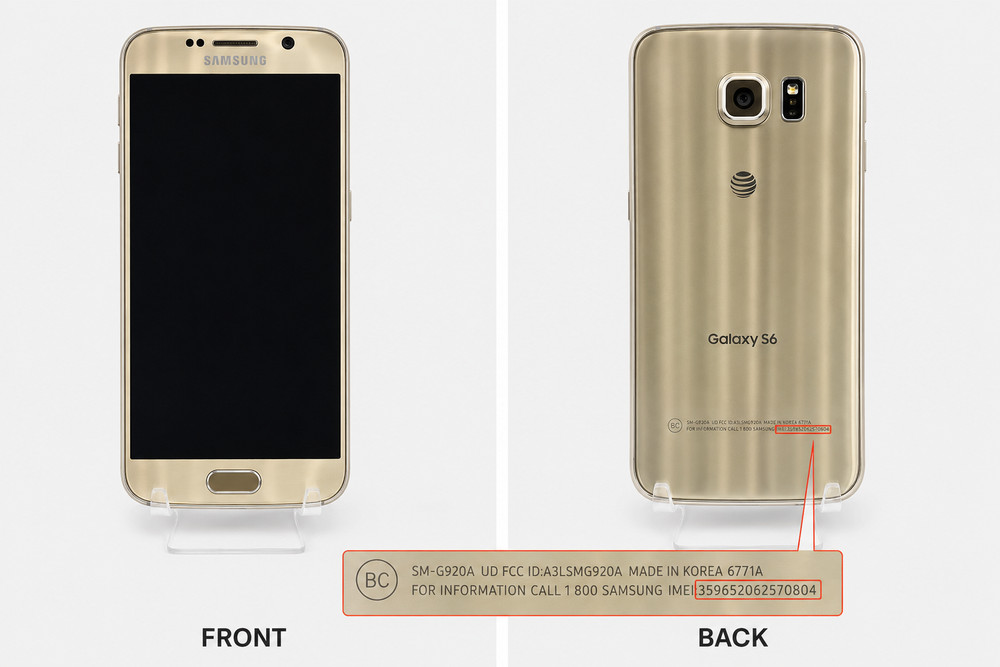 Samsung Galaxy S6 SM-G920A 32GB AT&T Smartphone Android 7.0 Factory Reset ~ Gold