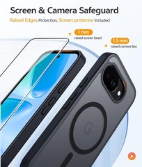 Google Pixel 10a Case: Translucent Matte Military Grade Shockproof Phone Cover –