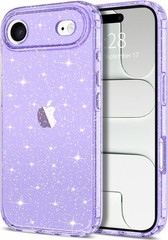 iPhone Air Case Glitter, Clear Glitter Sparkly Shiny Bling Sparkle Cute Cover