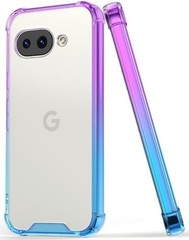 Google Pixel 10a 6.3 inch 2026 (Purple Blue) Clear TPU/PC Bumper Case Shockproof