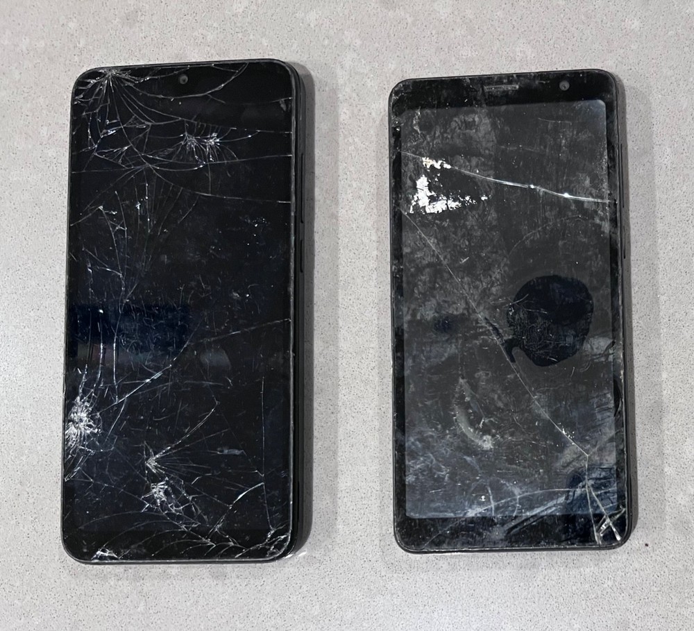 Lot of 2 Defective TCL T602DL + A509DL Tracfone Smartphones
