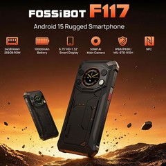FOSSiBOT F117 4G Rugged Phone Android 15 Dual Screen Waterproof 10000mAh Global