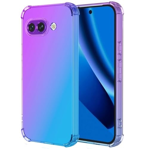 Google Pixel 10A Case, Reinforced Corners TPU Shock-Absorb Gradient (PurpleBlue)