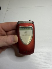 Motorola V60c Model 6015 Red Flip Cell Phone Alltel Vintage Powers On w/ Battery