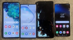 Lot of 5 Samsung Phones Galaxy Note10 SM-N970U SM-G781V SM-A326U SM-S901U Read*
