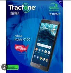 TracFone Nokia C100, 32GB, 4G LTE, Black – Prepaid Smartphone (Locked) NIB