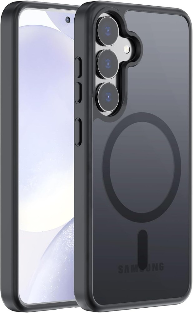 Magnetic for Samsung Galaxy S24 Plus Case & S25 Plus Case, Slim Shockproof Black
