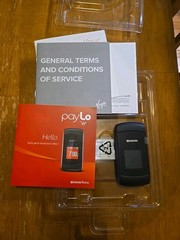 Kyocera Kona – Black (Virgin Mobile) Cellular Phone Open Box Flip Phone**NEW**