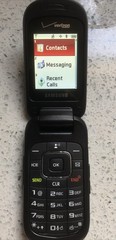 Samsung Gusto 2 SCH-U365 Black Flip Phone Verizon Battery Untested