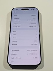 Apple iPhone 16 Pro Max 256GB A3084 Black Titanium Unlocked 92% Battery 7173