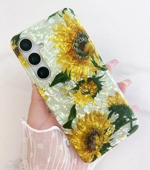 Galaxy S24 Plus Case – Cute Crystal Clear Flowers for Girls Women | Slim Cover