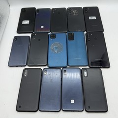 Lot of 14 Samsung Galaxy A Series Model Smartphones. FOR PARTS/ REPAIR – (G7:2)
