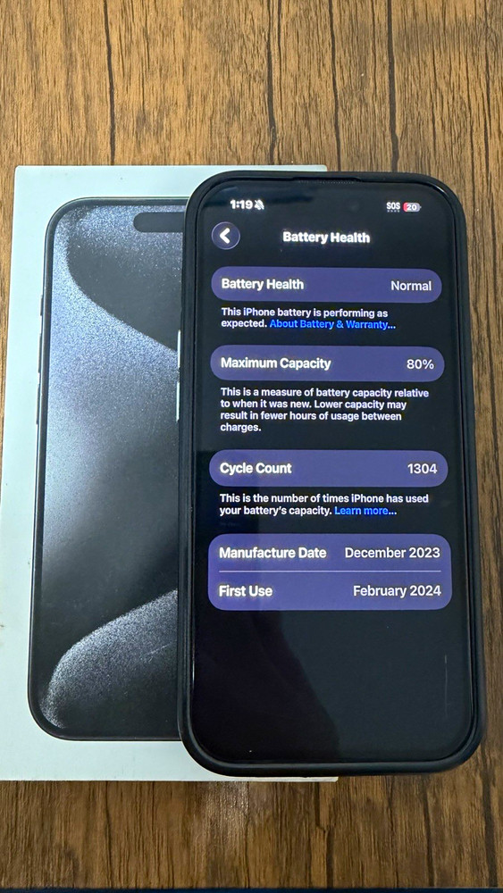 Apple iPhone 15 Pro 256GB Unlocked Black iOS 6.1in 48MP Used