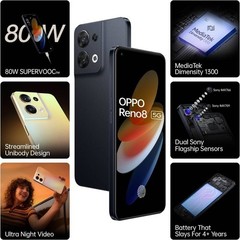 OPPO Reno8 5G 128GB 8GB RAM Shimmer Gold Factory Unlocked -5G-NO TARIFF TO USA