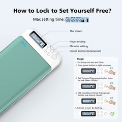 Timed Lock Box, Portable Locker with Self-Control Timer for iPhone, Android, …