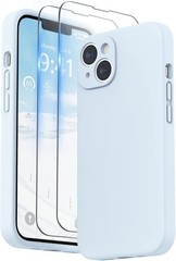 iPhone 14 Plus Case with Screen Protector and Camera Protection, Cloud Blue