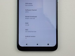 Motorola moto e20 (XT2155-5) 32GB – Blue (CARRIER UNKNOWN) Smartphone – J9847