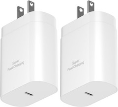 Samsung USB-C Super Fast Charging Power Adapter 25W PD Charger Block 2 Pack
