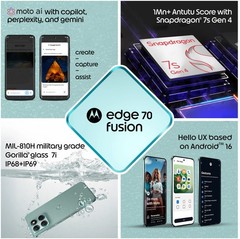 MOTOROLA Edge 70 Fusion (SILHOUETTE, 12+256GB) Snapdragon® 7s Gen 4 SmartPhone.