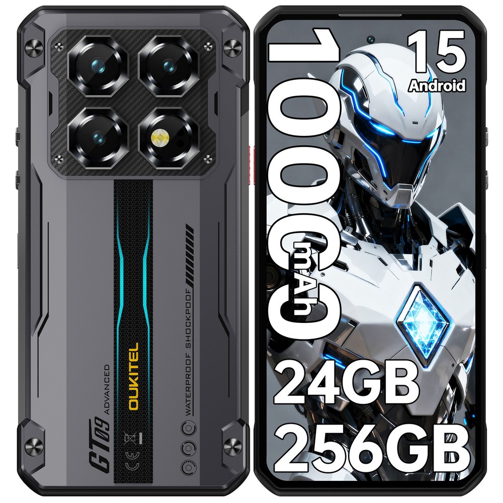 OUKITEL WP60 Rugged Phone 5G 10000mAh Android 15 Smartphone 7.2 in 24GB+256GB