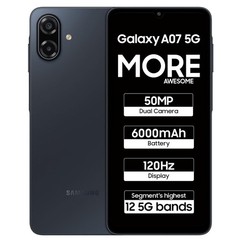 Samsung Galaxy A07 5G Smartphone (Black, 6GB RAM 128GB Storage) Factory Unlocked