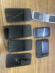 Lot Of 9 Cell Phones For PARTS Or REPAIR Only (Apple, Samsung ) READ DESC