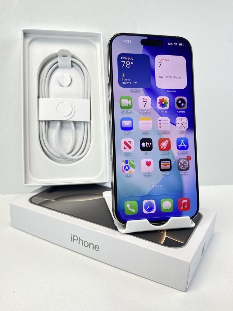 Apple iPhone 16 Pro Max A3084 256GB Natural 90% battery health Factory Unlocked