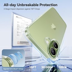 for iPhone 17 Case Smooth Crystal Clear, Anti-Yellow & Virgin TPU, Slim Transpar
