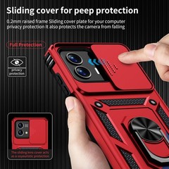For Moto G Stylus 5G 2024 Case Built-in 360° Magnetic Kickstand/Screen Protector
