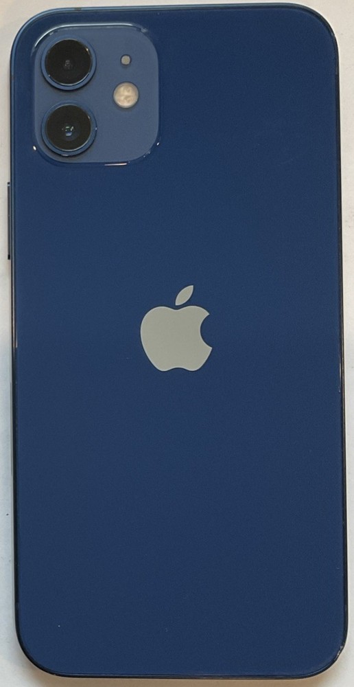 USED BLUE GSM UNLOCKED iPhone 12, 64GB A2172 MGEK3LL/A WITH 93% BATTERY HEALTH