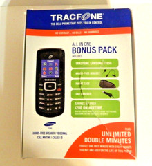 Samsung SGH T105G – Black (TracFone) Cellular Phone with Charger