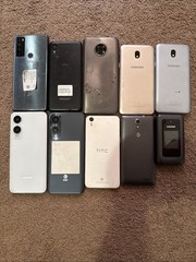 Lot of 10 Phones (TCL, SAMSUNG, ATT, HTC, NOKIA)